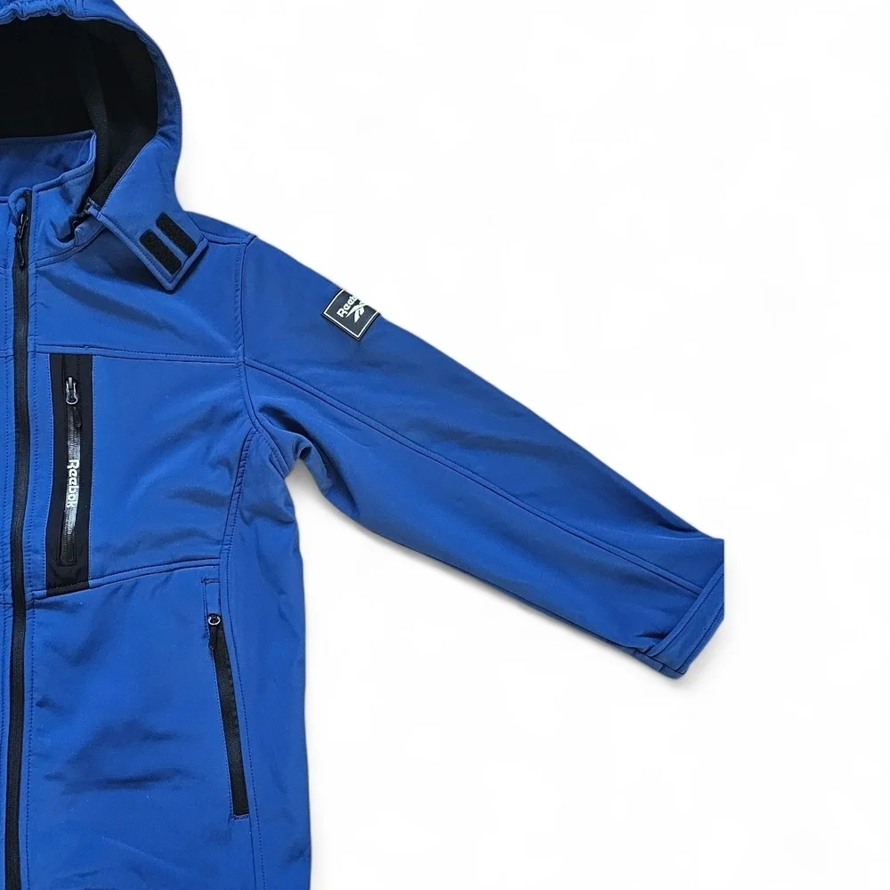 Reebok Youth Blue Hooded Softshell Jacket Size L (14/16)